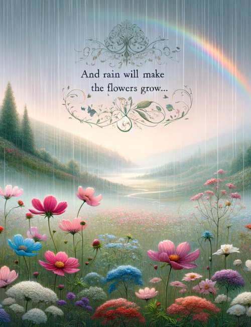 and rain will make the flowers grow…